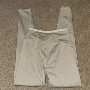 Buffbunny Dream Heather Contrast Legging - Bone and Ivory